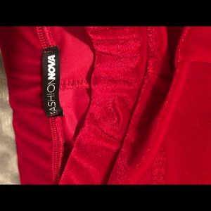 2 set red velvet outfit